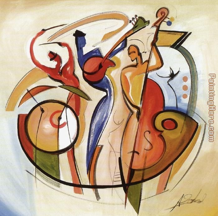 Blues Club IV painting - Alfred Gockel Blues Club IV art painting